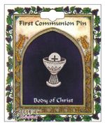 First Holy Communion Pin Chalice Christian Brooch Gift Boys Girls