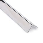 Chrome PVC External Corner Trim 1.25 - 2 Metre Plastic Angle Edge Bathroom Tile