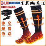 10000mAh Electric Heated Sock Foot Winter Warmer Sock Rechargeable Battery Power