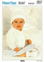 Peter Pan DK P617 Child’s Jacket & Hat Knitting Pattern 18-24” Laminated Copy
