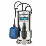 Clarke PVP11A 1½" 1100W 258Lpm 11m Head Submersible Stainless Steel Dirty Water 