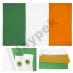 Large Irish Flag 5ft x 3ft Ireland Republic St Patricks Day Rugby Football