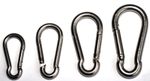 Carabiner Clip Snap Hook Spring Loaded Stainless Steel Carabina Carbine 50-70mm