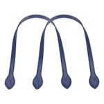 Leather Bag Handle, 2 Pcs 23.6" l 5/8" W Leather Purse Straps, Dark Blue