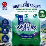 Highland Spring Sparkling Water, 6 x 1 Litre | UK Free And Fast Dispatch