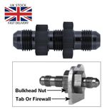 AN6 Straight Bulkhead WALL FITTING with Firewall Nut 6-AN An-6 FUEL CELL