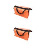 Reusable Orange Fabric Sundry Storage Pouch Tool Organizer Ladder Hanging Bag