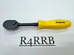 Snap-on Tools RARE CLASSIC YELLOW 1/4" Drive Hard Grip Black Ratchet GTHLD72Y