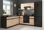 Corner Kitchen Cabinet Left Set Complete Fitted 9 Units Sonoma Oak Wenge Junona