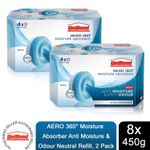 UniBond AERO 360 Moisture Absorber Neutral Refill Tab 450g, 4pk x 2