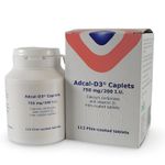 Adcal D3 - 750mg/200 IU - Calcium Carbonate & Vitamin D3 -112 Caplets -