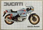 DUCATI 500SL PANTAH MOTORCYCLE Sales Specification Leaflet 1983