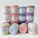 24 PCS Mix Retwisst Recycled T-Shirt Yarn Bundle 130m Solid Colours