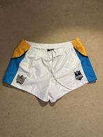 Rare White Crisp Nylon Satin Rugby League / Gym / Workout Shorts 38/40W