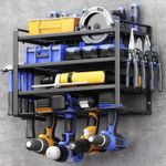 Heavy Duty Power Tool Organizer Drill Holder Wall Mount Power Tool Storage Rack