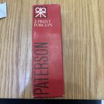Paterson - 2 Print Forceps - In Original Box - Grey And Green - Made In England