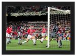 FRAMED 1999 OLE GUNNAR SOLSKJAER CHAMPIONS LEAGUE PHOTO PRINT MAN UTD MANCHESTER