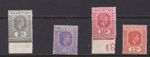 Mauritius Stamps 1942 Perf 15 x 14 set SG252b;255c;256d;257b Mint Hinged CV £161