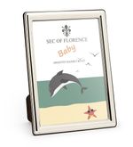 5x3,5”in Hallmarked Solid 925 Sterling Silver Baby Photo Frame 7370/9x13BA*G5*UK