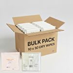 300x Disposable Dry Wipes | 10 Packs x 30 Wipes | Extra Durable | Lint-Free