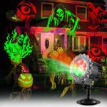 MATEPROX Halloween Projector Lights, Waterproof 3D Colour Spooky LED Projection