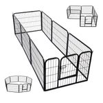 Extra Large Heavy Duty 8 Piece Puppy Dog Run Enclosure Pen Playpen 80X100cm XL