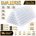 HOT MELT GLUE GUN STICKS 7mm / 11mm x 300mm LONG FOR CRAFT ADHESIVE CLEAR MINI