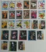 Orchids Stamps Collection - 25 to 200 Different Stamps 