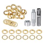 20pcs 20mm Grommet Tool Kit with Hole Punch, Grommet Setter Tools, Gold Tone