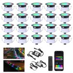 20X 31mm WIFI Decking Lights RGBW+IC Addressable Deck Light Plinth Light Garden