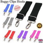 2x Buggy Clips Hooks Pram Clips Changing Bag Holder for Pushchair