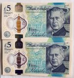King Charles III £5 Five Pounds Banknotes ~ CA57 Prefix ~ Consecutive Numbers