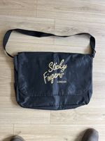 Vintage Sticky Fingers London Restaurant Delivery Bag 22”x16” Black”embroided