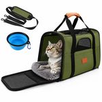 Cat Carrier Bag Portable Soft Fabric Folding Dog Puppy Large Pet Travel Green UK