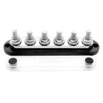 Bus Bar 300a 6 x M10 terminal. Black.