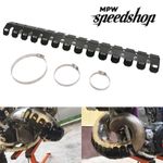 Universal Motorcycle Exhaust Muffler Heat Shield Cover 600mm - Black