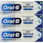 3 x Oral-B Pro-Science Advanced Gum & Enamel Pro Repair Classic Toothpaste 75ml