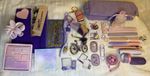 Purple & Pink Pen & Pencil Set with Pencil Case, Tapes, Clips & Accessories
