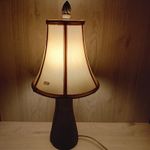 GENESIS FINE ARTS TABLE LAMP CC39 - RARE RETRO BRONZE LIGHT TABLE LAMP