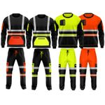 HI VIZ VIS SWEATSHIRT SUIT FLEECE VISIBILITY REFLECTIVE WORKWEAR TROUSER SET
