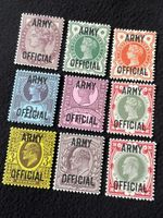 GB 1887-1902 QV & KEVII Army Officials Revenue MNH Reproduction Stamp sv