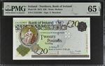 Gem UNC 20 pounds 2013 Bank of Ireland P-88 65 EPQ Northern Ireland