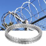 10-200M Galvanised Razor Wire Security Barbed Fence Coiled Concertina Wire Barbs