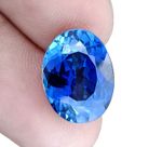 Natural Blue Sapphire 12.10 CT Oval Shape Ring Size Loose Gemstone