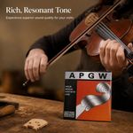 Violin Strings Set 3/4 Nylon Synthetic Core, Medium Tension, for Students