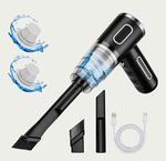 Mini Cordless Portable Handheld Vacuum, Bagless Washable Filter, Crevice & Brush