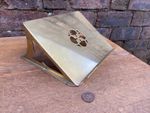 Antique Victorian Brass Church Bible Book Stand Tabletop Lectern By C. Jockel