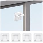 Vicloon Baby Sliding Door Locks, 4 Pcs Glass S-White-4Pcs, White