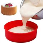 4,6/8 inch Silicone Cake Tin Round Mould  Non-stick Baking Pan Bakeware Sponge