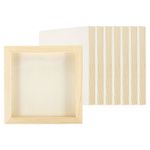 6"x6" Wood Panels Board, 8Pcs Unfinished Square Wood Canvas Boards
